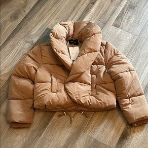 Deluc Camel Puffer Jacket for Women size small NWT